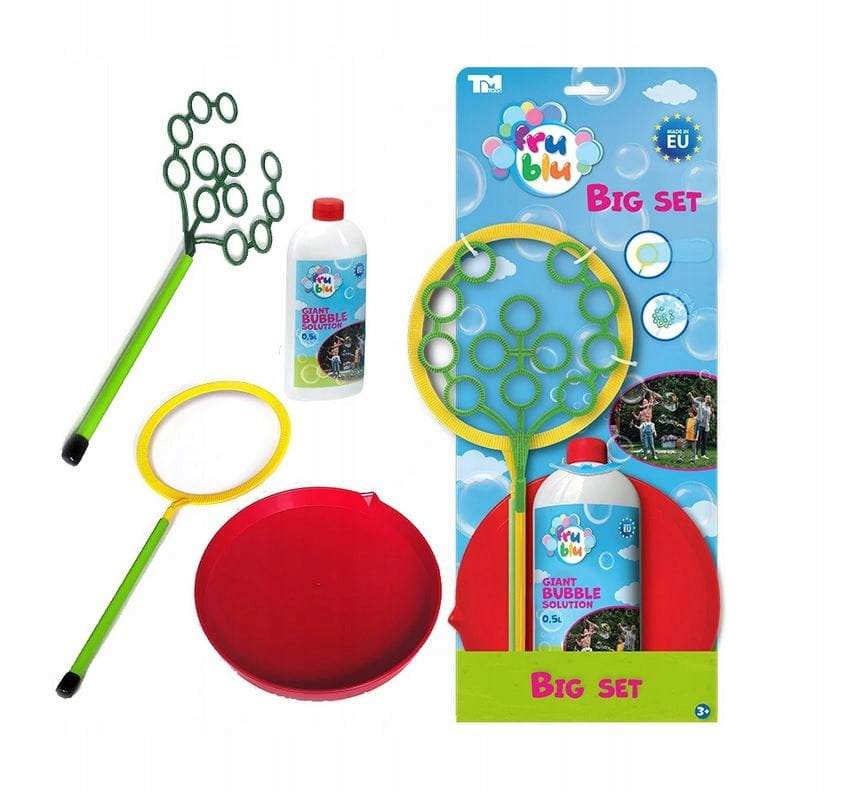 FRU BLU HUGE SOAP BUBBLES 2 bubble hoops + liquid 500ml
