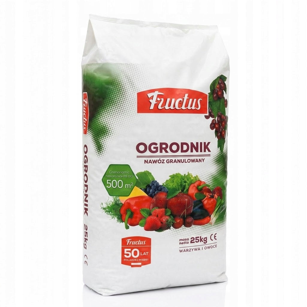FRUCTUS GARDENER 25 KG COMPLEX FERTILIZER FOR FRUIT VEGETABLES OF CONIFERS LAWNS