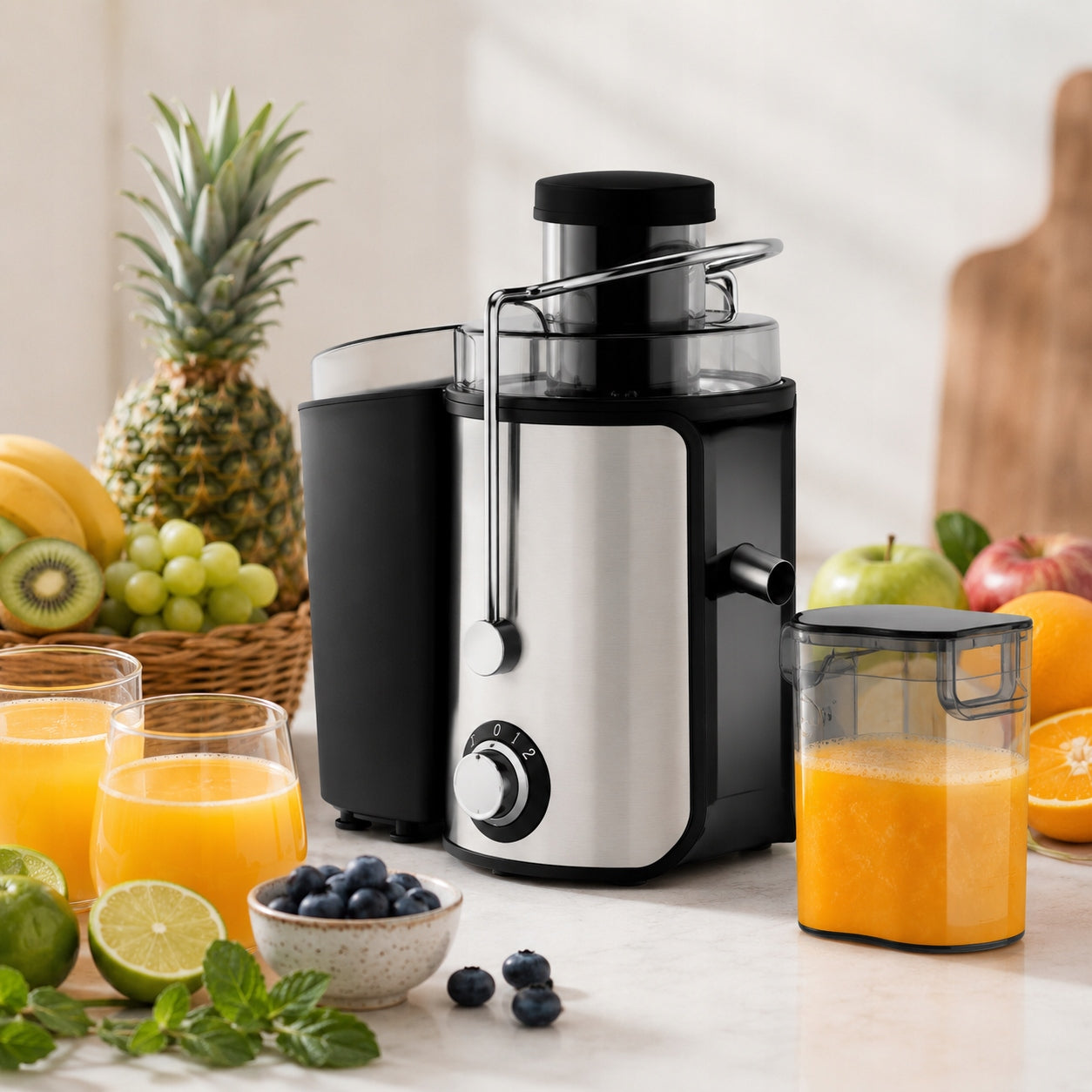 FRUIT AND VEGETABLE JUICER HIGH SPEED JUICER LARGE HOLE 800W Packaging status original