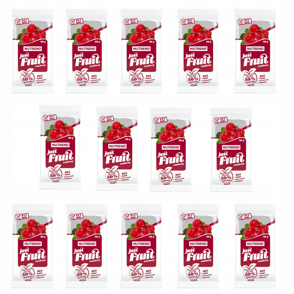 FRUIT BAR NUTREND JUST FRUIT 30G CRANBERRIES 50% FRUIT WITHOUT GLUTEN