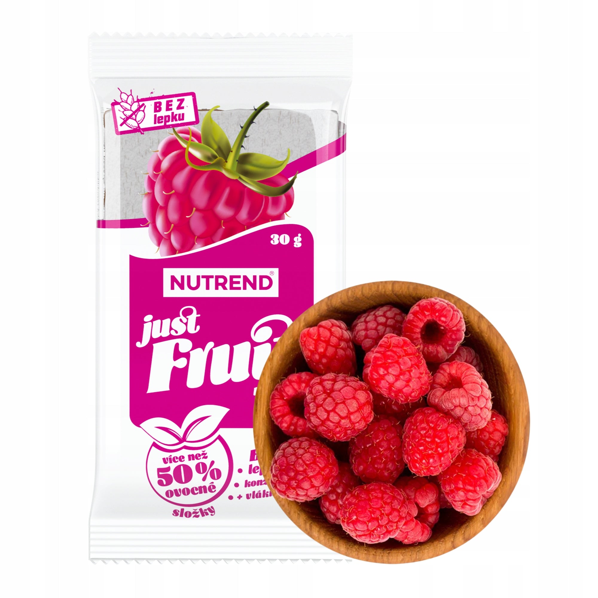 FRUIT BAR NUTREND JUST FRUIT 30G RASPBERRY 50% FRUIT WITHOUT GLUTEN Expiration date at least 1 month from the date of purchase