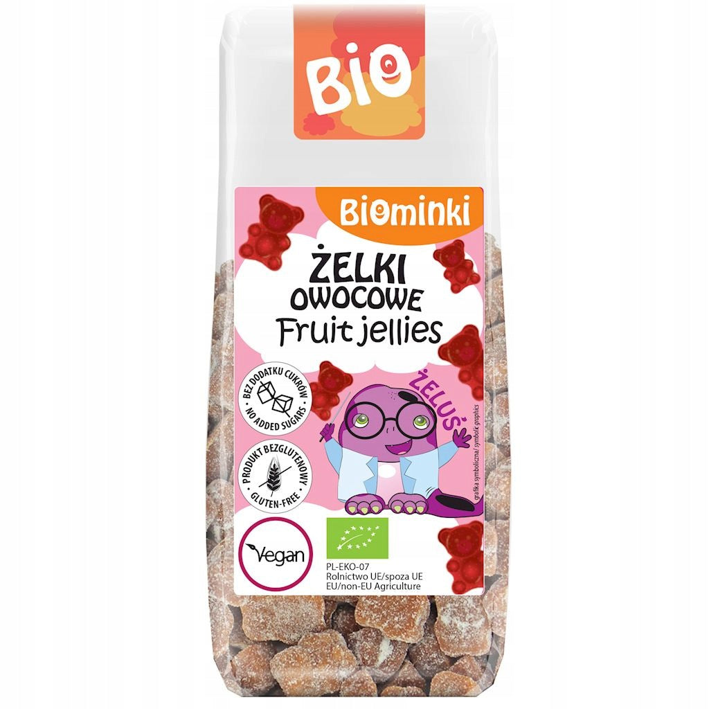 FRUIT GUMMIES WITHOUT ADDED SUGARS GLUTEN-FREE BIO 75 g - BIOMINKI