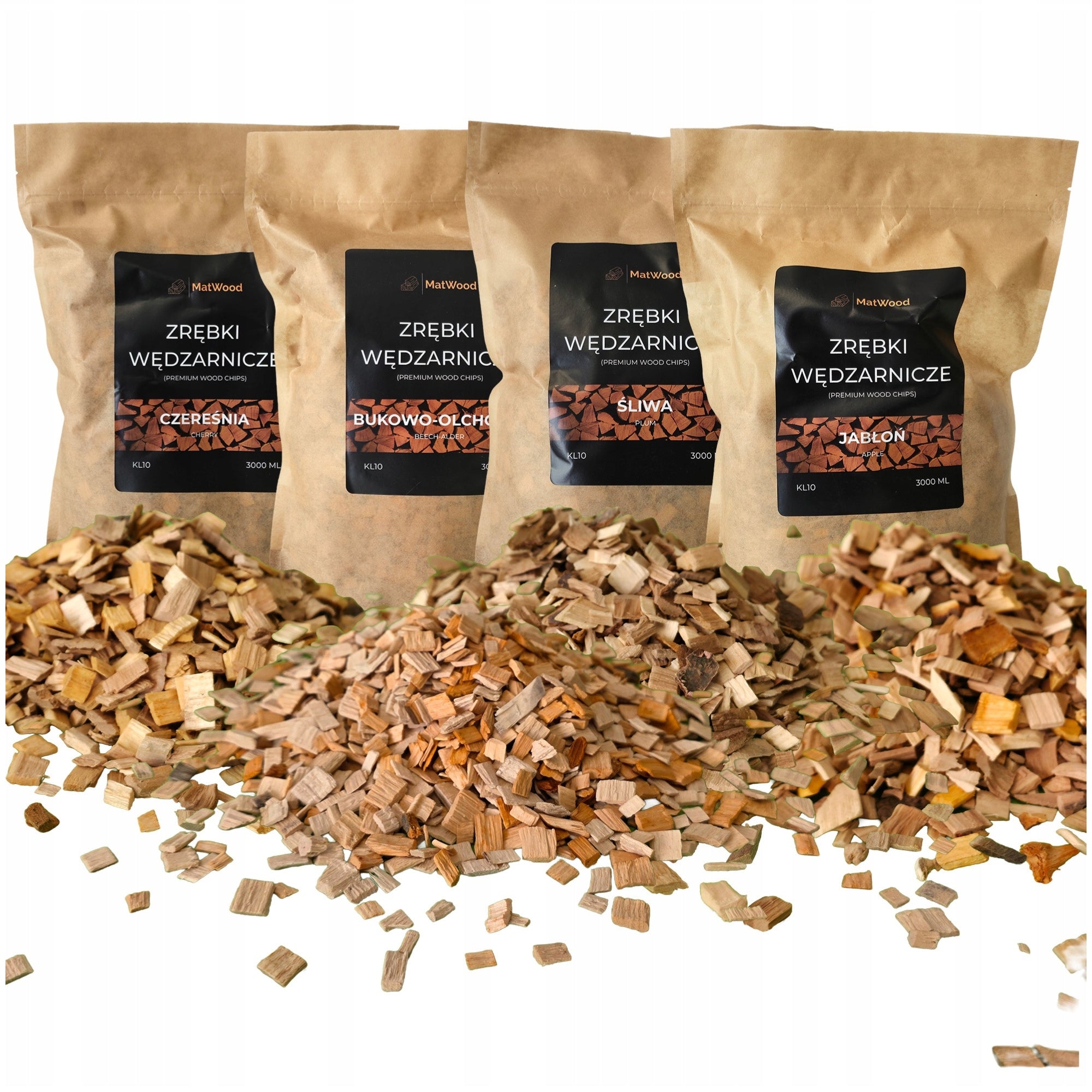 FRUIT SMOKING CHIPS FOR SMOKING 12 LITERS KL10 SET DIFFERENT GRILL
