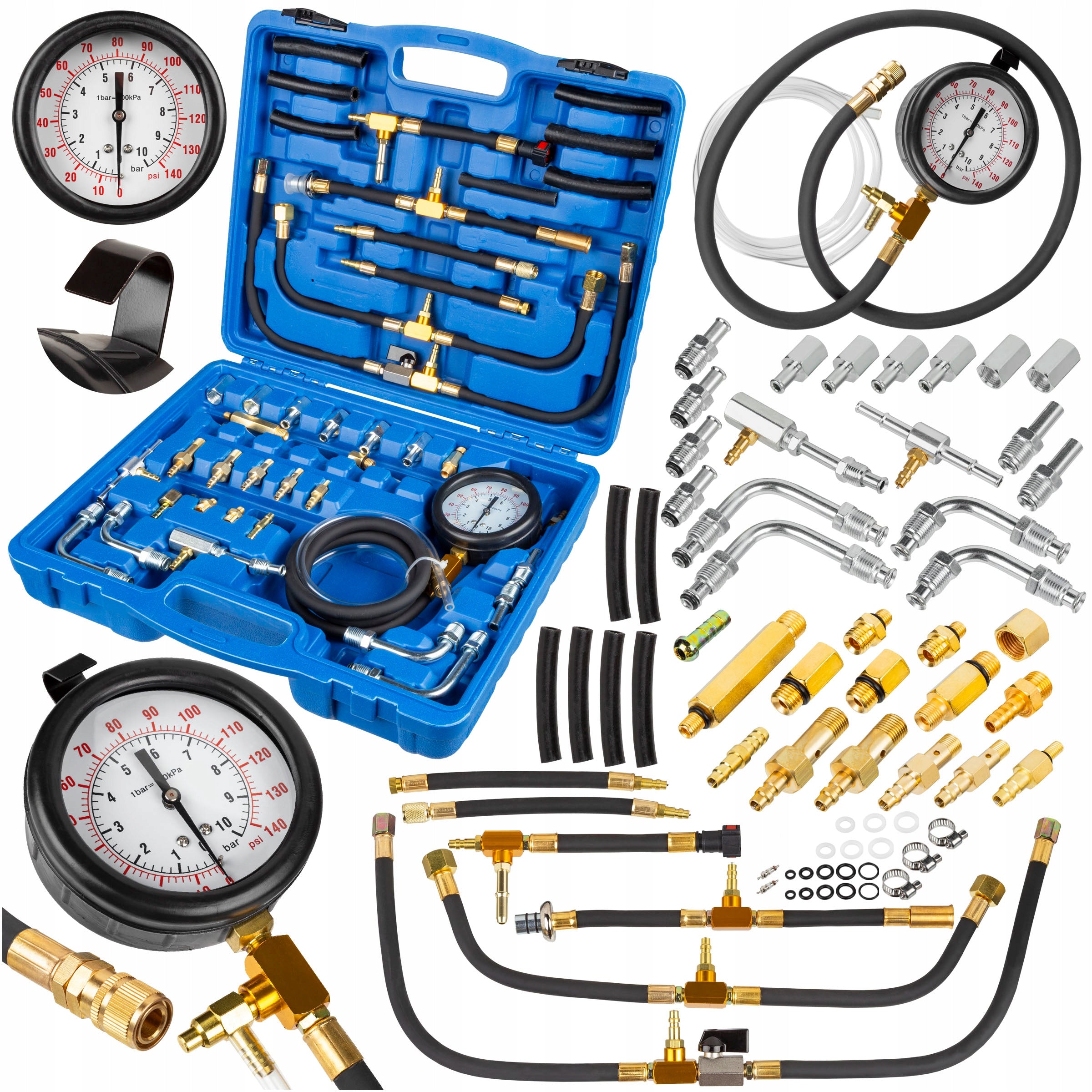 FUEL PRESSURE TESTER meter sampler FUEL MEASUREMENT petrol injection KIT
