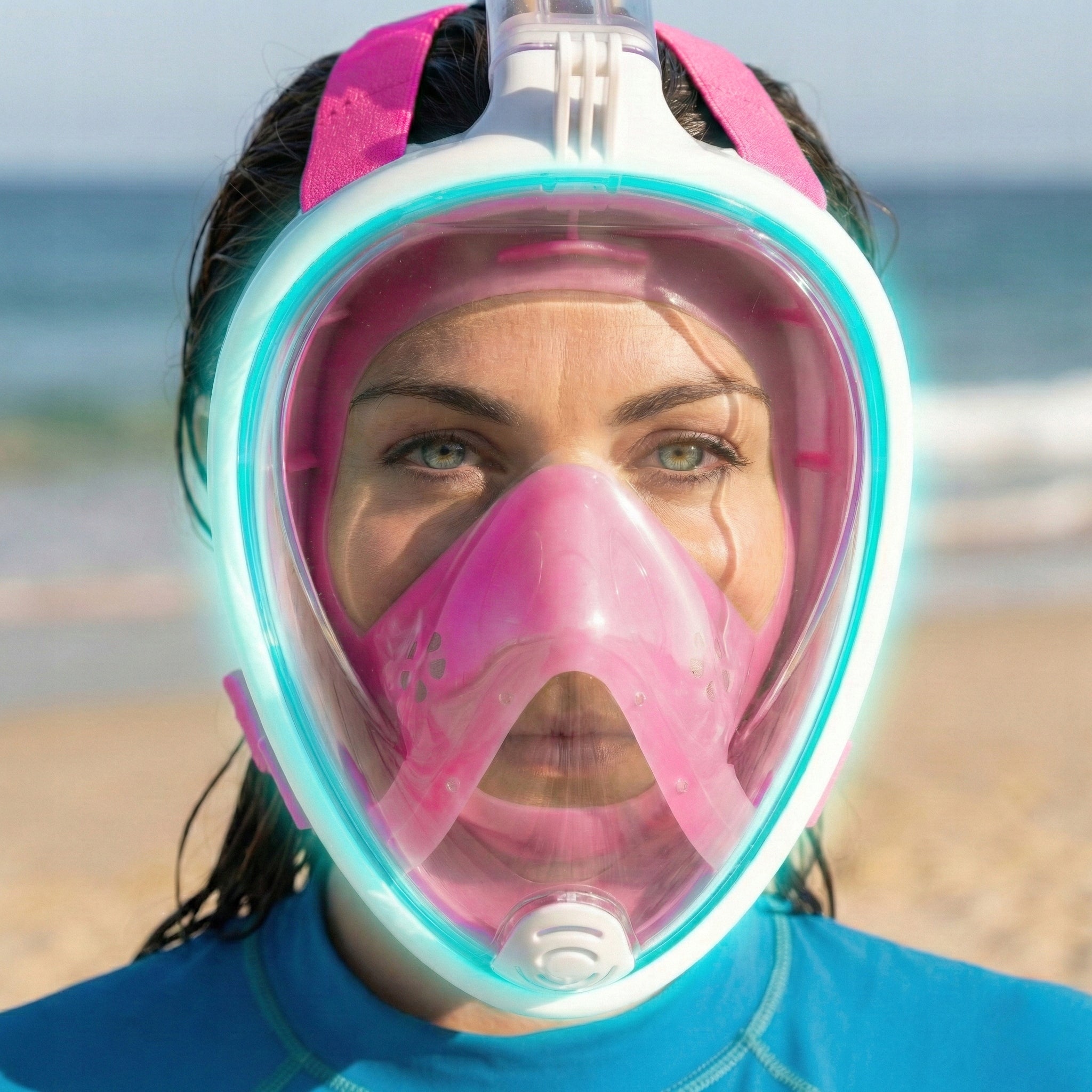 FULL FACE DIVING MASK FOR KIDS FOR SNORKELING S/M AntiFog Manufacturer code Maska do snorkelingu (1 rurka) S/M