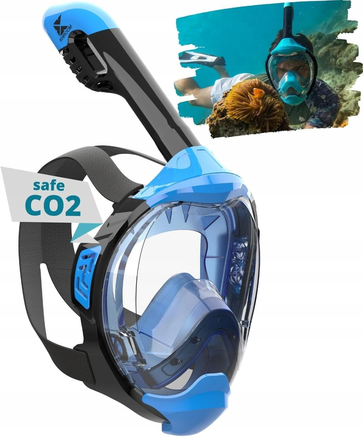 FULL FACE DIVING MASK KHROOM UNIVERSAL SAFE FOR USE