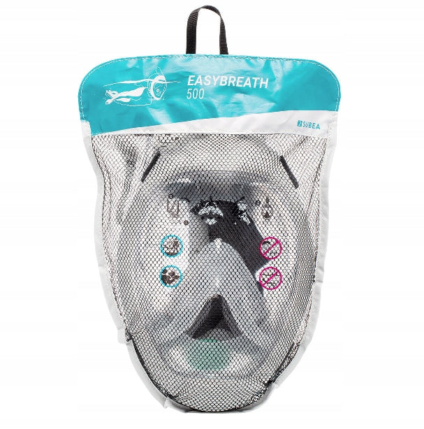 FULL FACE MASK FOR BREATHING SNORKELING DIVING SUBEA # M/L Model Easybreath 500