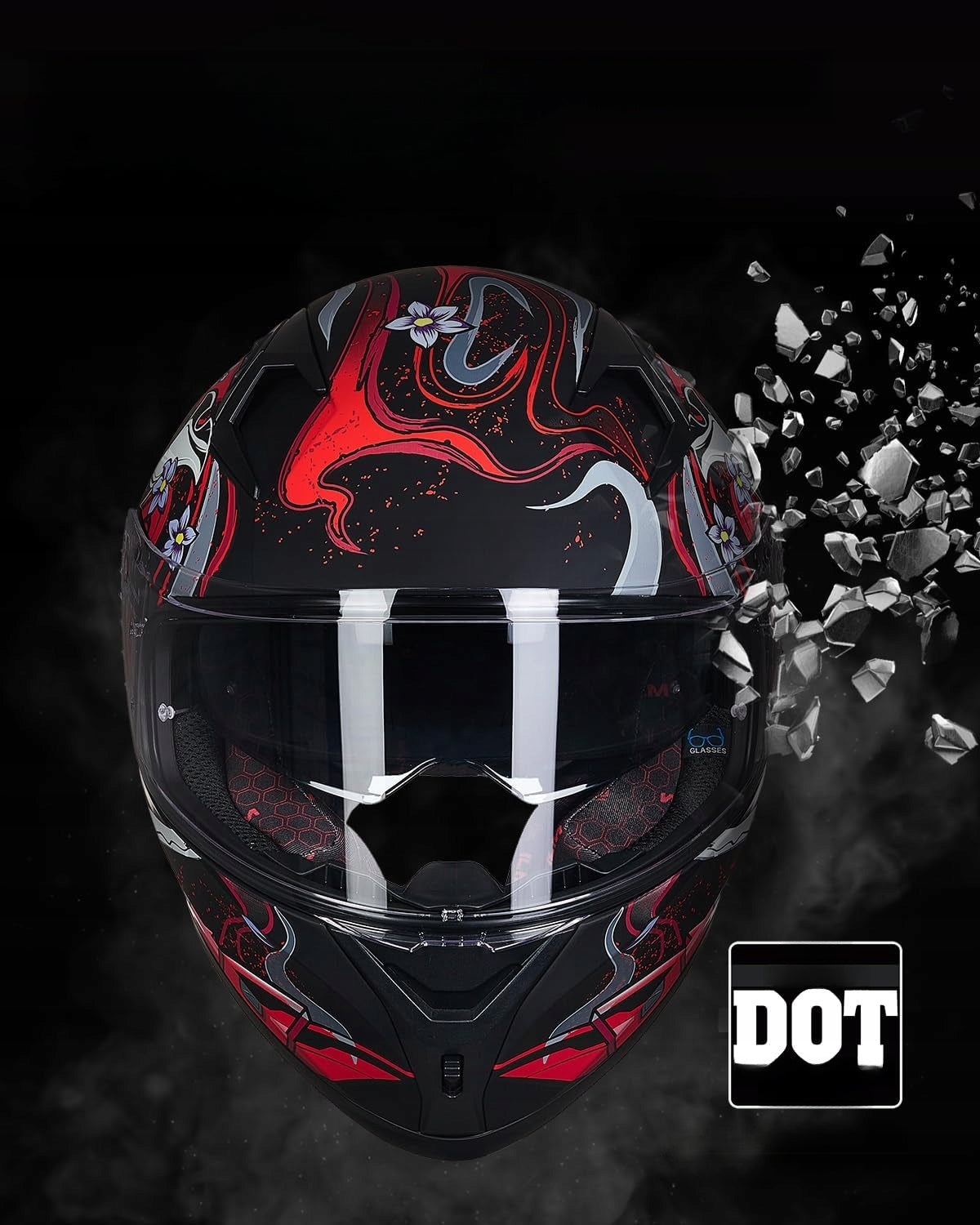 FULL FACE MOTORCYCLE HELMET ILM-Z501 ECE DOT ABS 2 VIEWFINDERS PINLOCK r.S Manufacturer's catalog number ILM-Z501