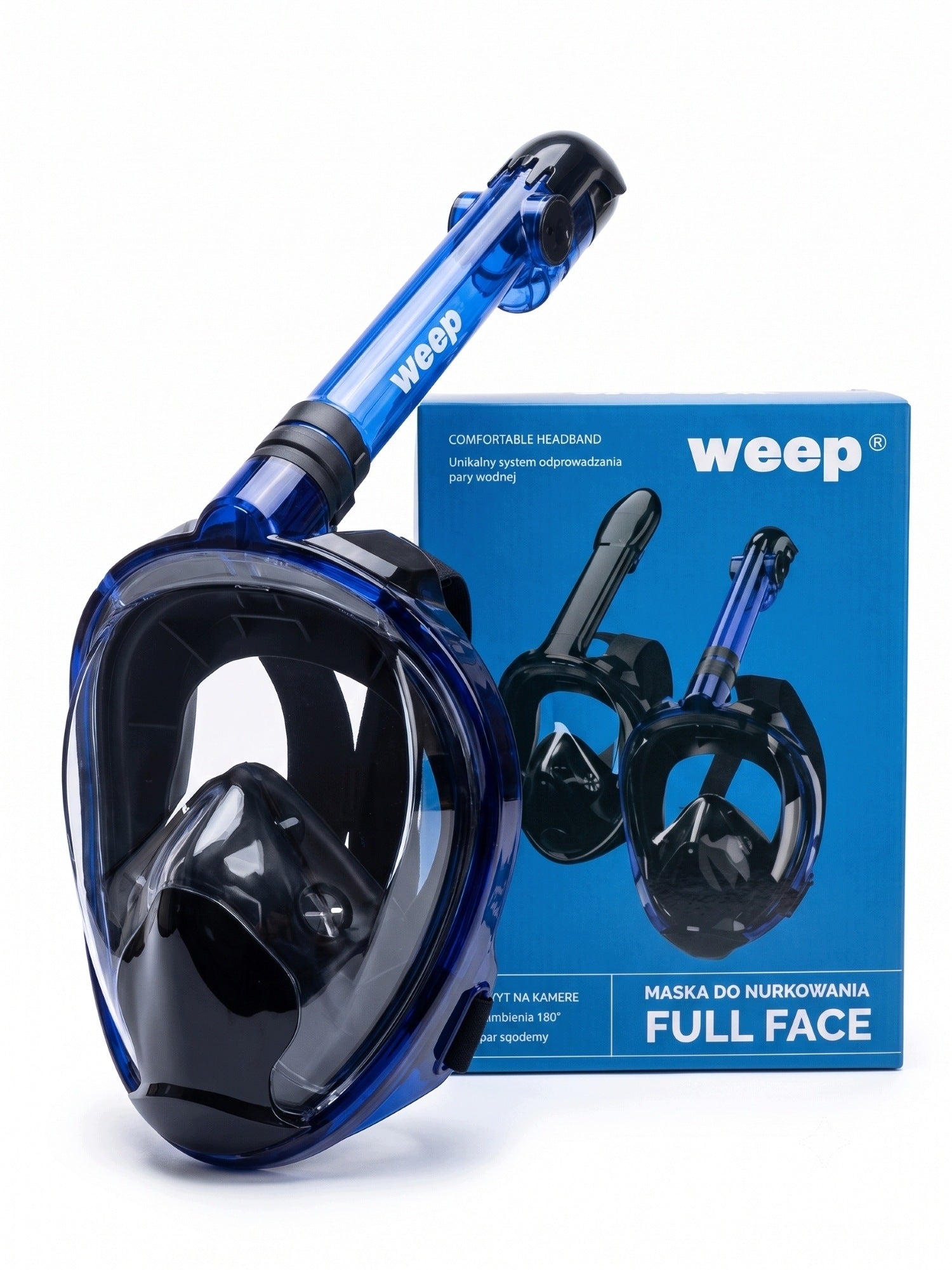 FULL FACE PANORAMIC DIVING MASK 180° NO FOG WEEP LG PRO L/XL Packaging status original