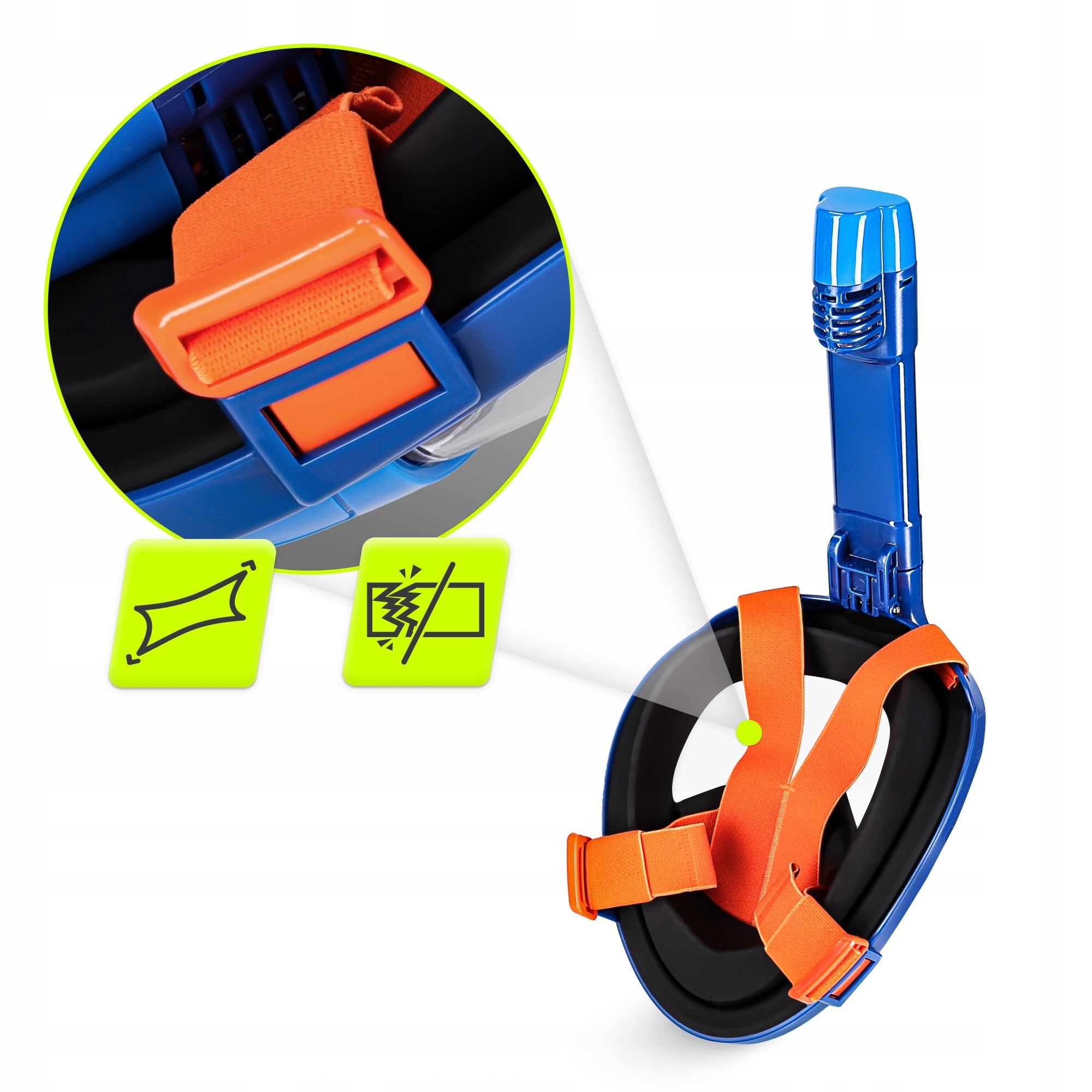FULL FACE PANORAMIC SWIMMING DIVING MASK WITH FOLDING TUBE EAN (GTIN) 5905973405461