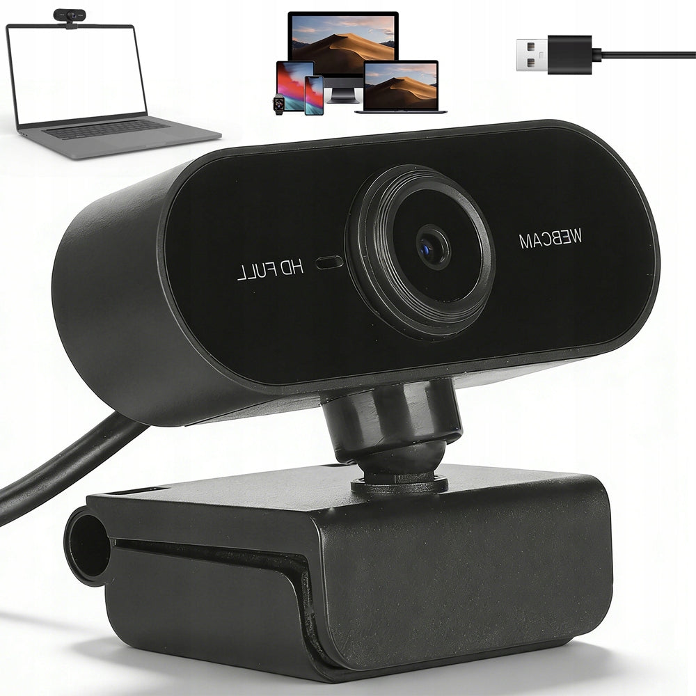 FULL HD CAMERA WITH MICROPHONE FOR REMOTE WORK VIDEO ZOOM CALLS