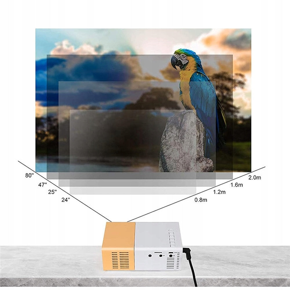 FULL HD PROJECTOR, PORTABLE MINI PROJECTOR FOR HOME THEATER, MOVIES, GAMES Packaging status original
