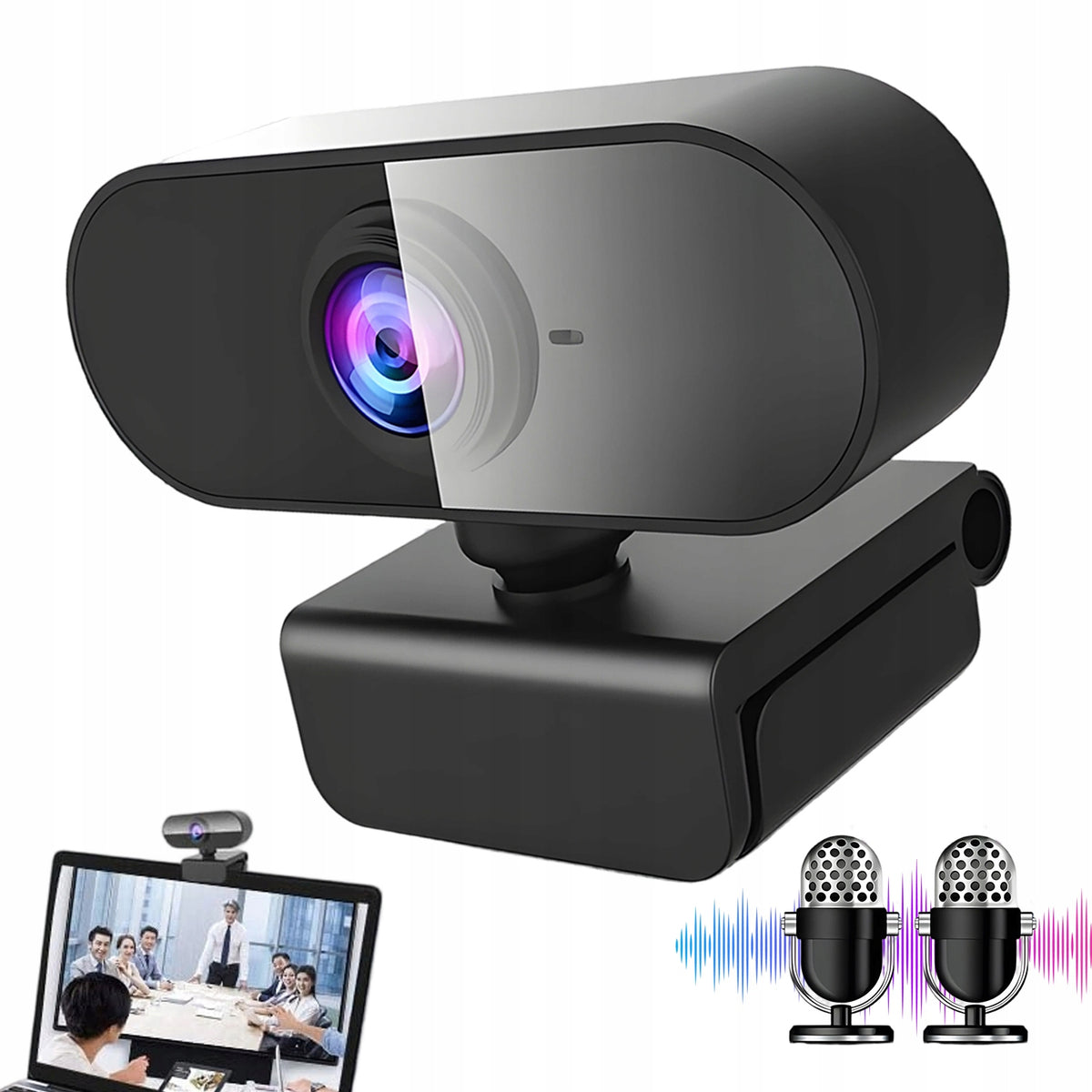 FULL HD WEBCAM 1080P USB MICROPHONE LAPTOP COMPUTER CAP
