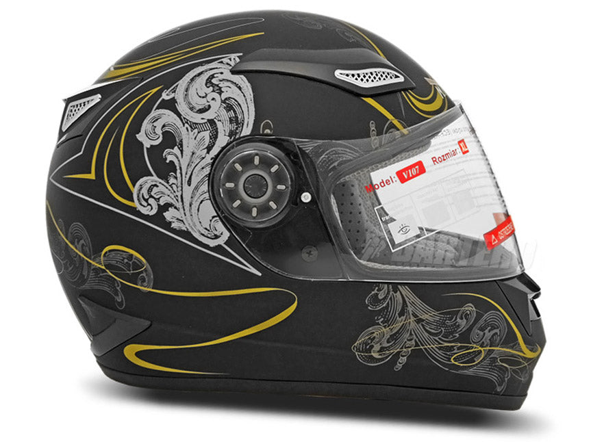FULL INTEGRAL HELMET V107 BLACK TX-NW XL