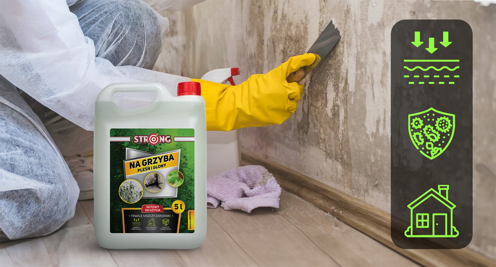 FUNGAL MOLD AGENT PROTECTS WALL FACADES AGAINST MOLD STRONG 5L Manufacturer code 3480
