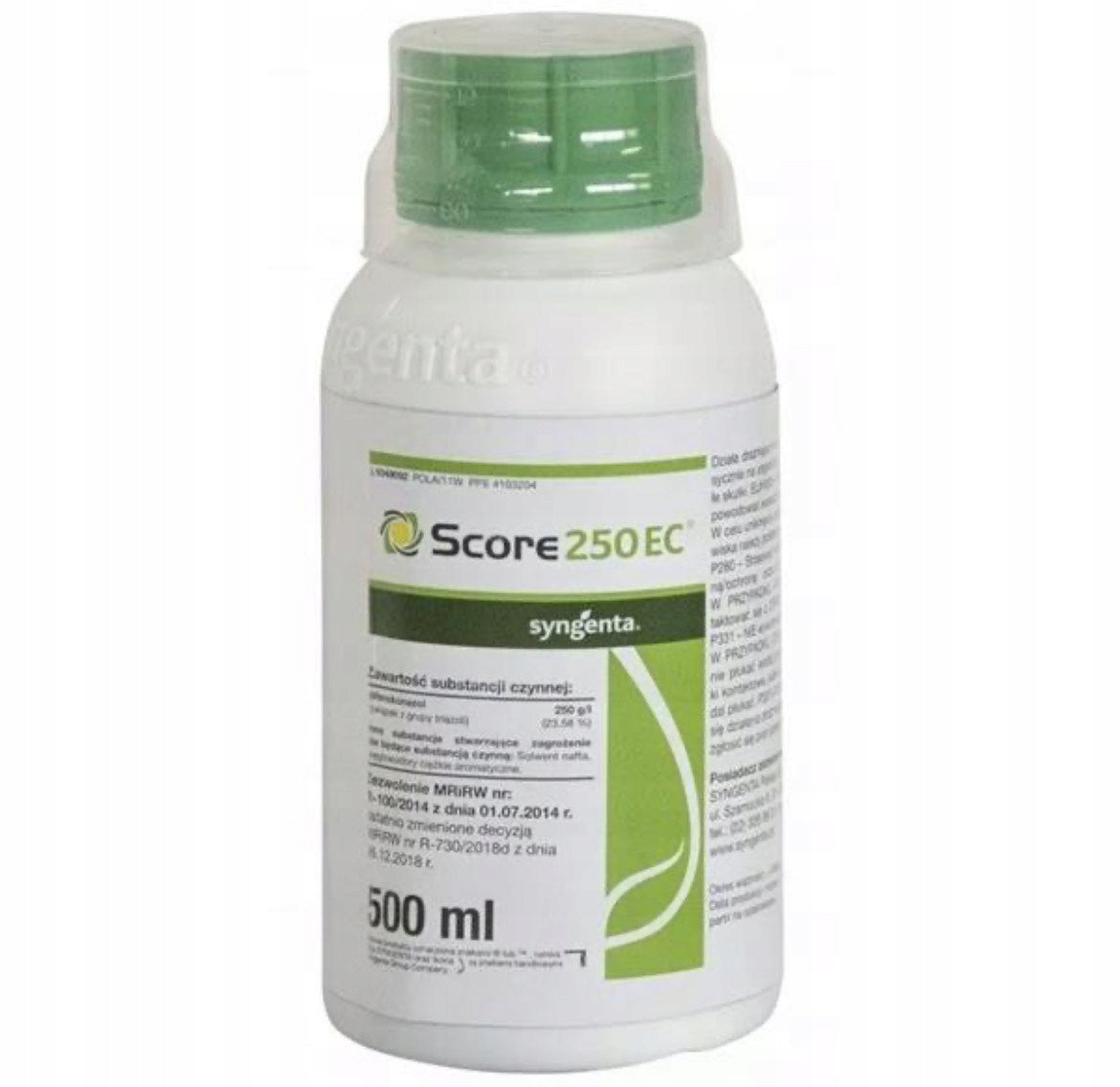 FUNGICIDE SCORE 250 EC 0,5L SYNGENTA REQUIRED CERTIFICATE