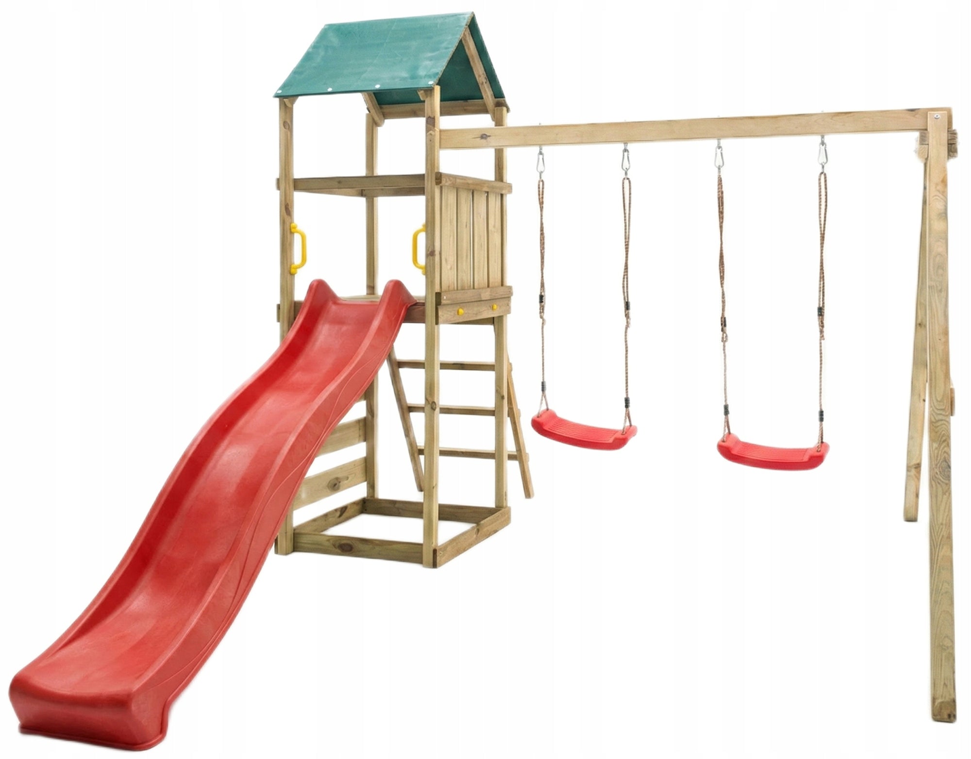 FUNGOO SQUARE TOYS WOODEN GARDEN MAXPLAY 2.1 SWING X2 COTTAGE