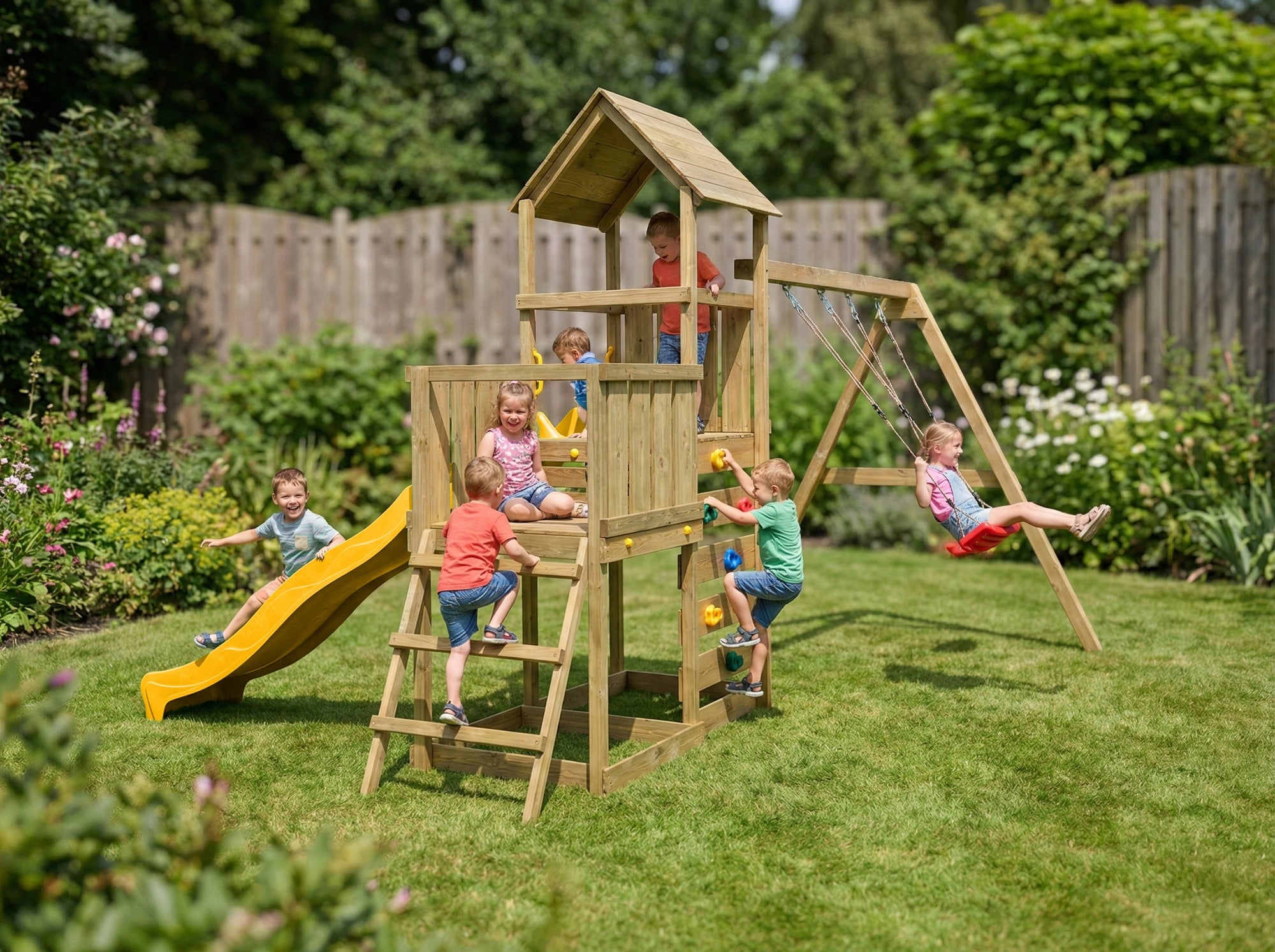 FUNGOO SQUARE TOYS WOODEN GARDEN MAXPLAY 3.2 SWING X2 COTTAGE Manufacturer code S-09920-P-K-XY-1
