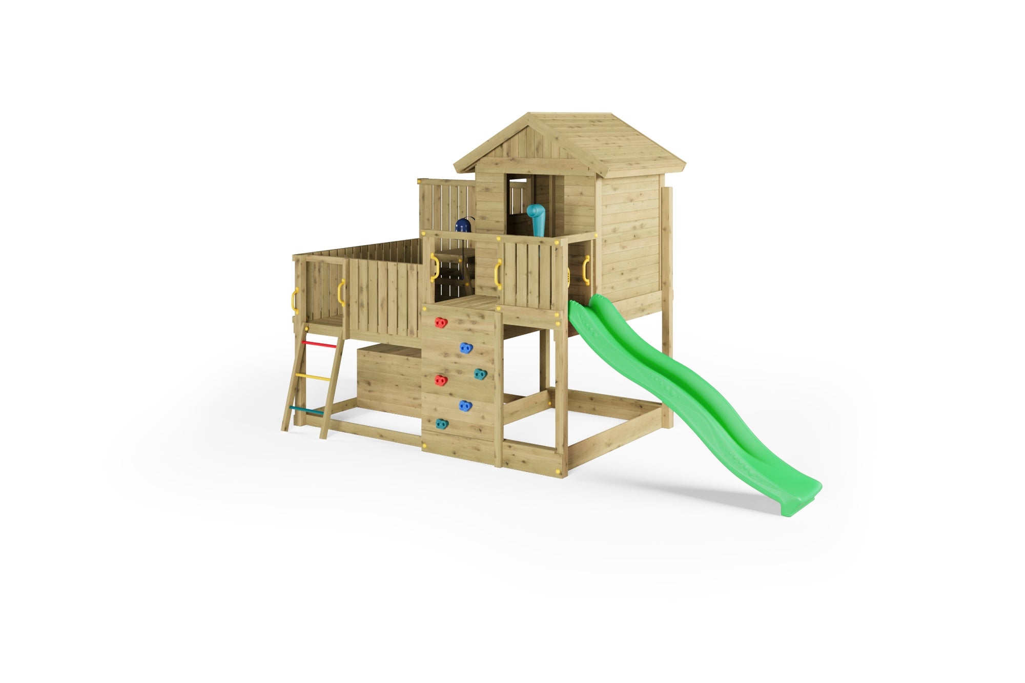 FUNGOO SQUARE TOYS WOODEN GARDEN SWEET HOUSE COTTAGE SLIDE TERRACE Packaging status original