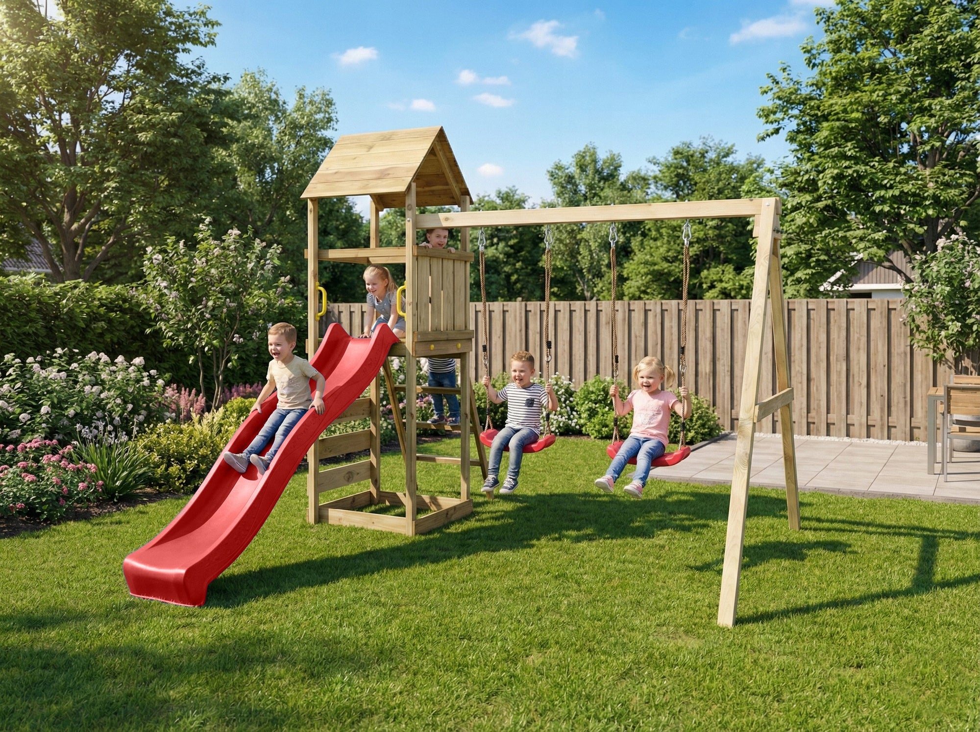 FUNGOO SQUARE TOYS WOODEN MAXPLAY 2.2 SWING X2 COTTAGE ON STILTS Manufacturer code S-09850-P-K-XR-1