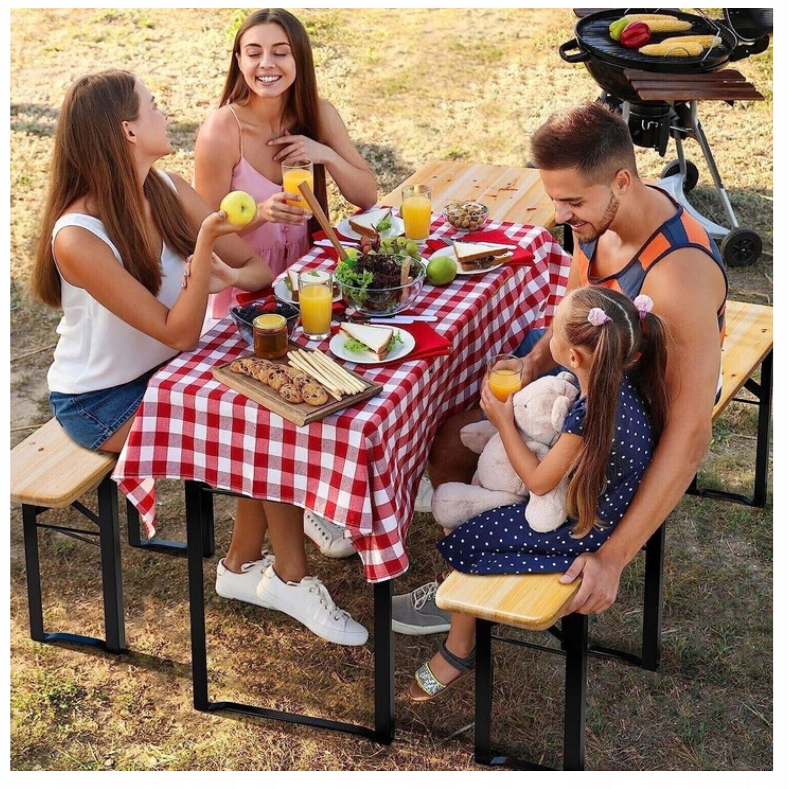 FURNITURE SET BANQUET BAR BEER CATERING FOLDING BENCH TABLE Main material wood