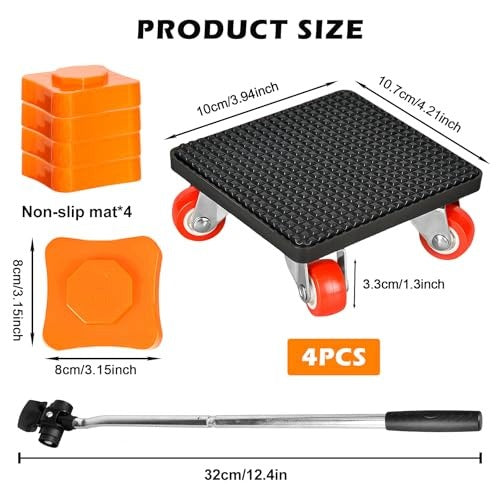 FURNITURE TRANSPORT WHEELS SET OF 9 PCS LIFT TRANSPORT STEEL Manufacturer code Bez marki