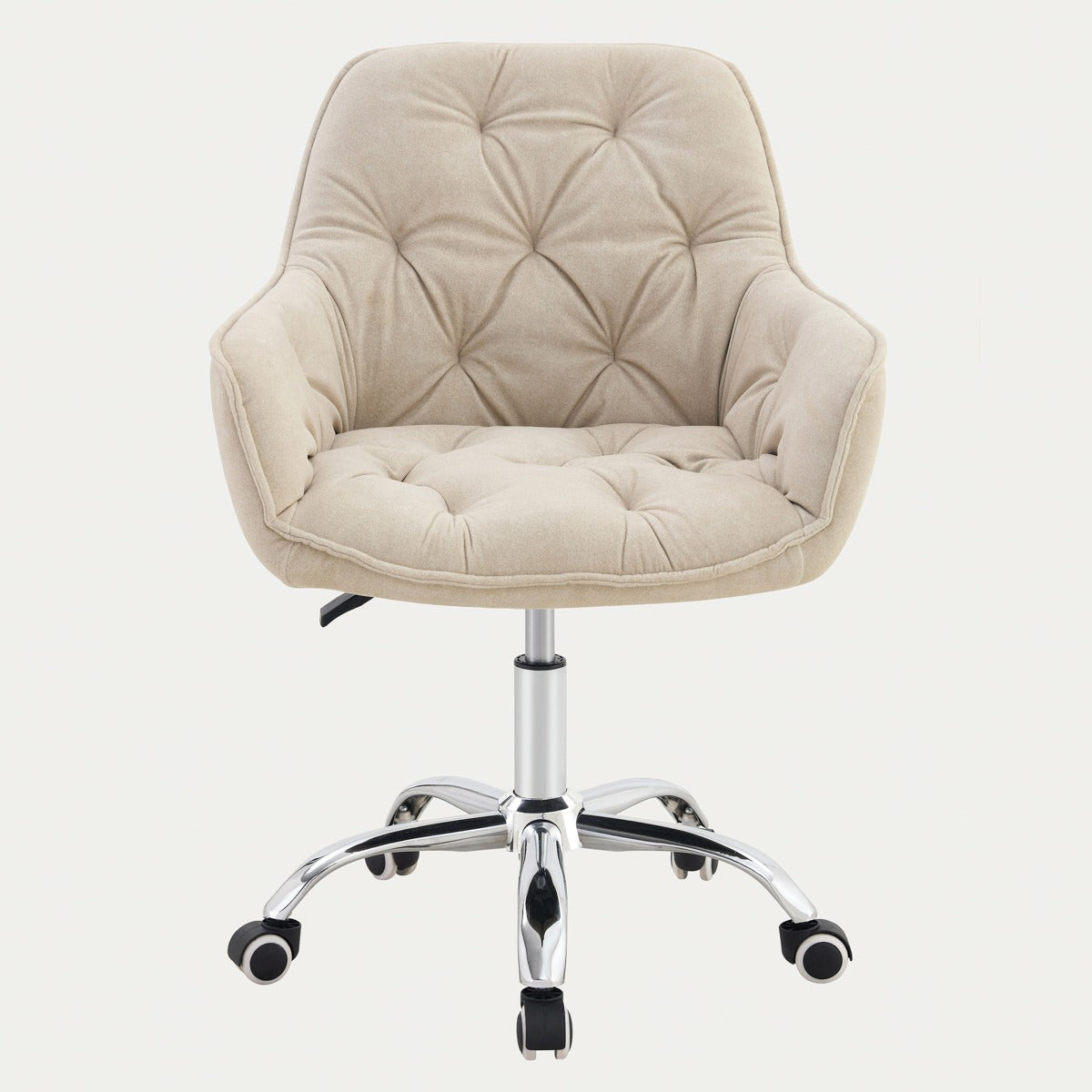 FUSSY armchair in swivel fabric beige 57x61x80-90 cm HOMLA Upholstery material other