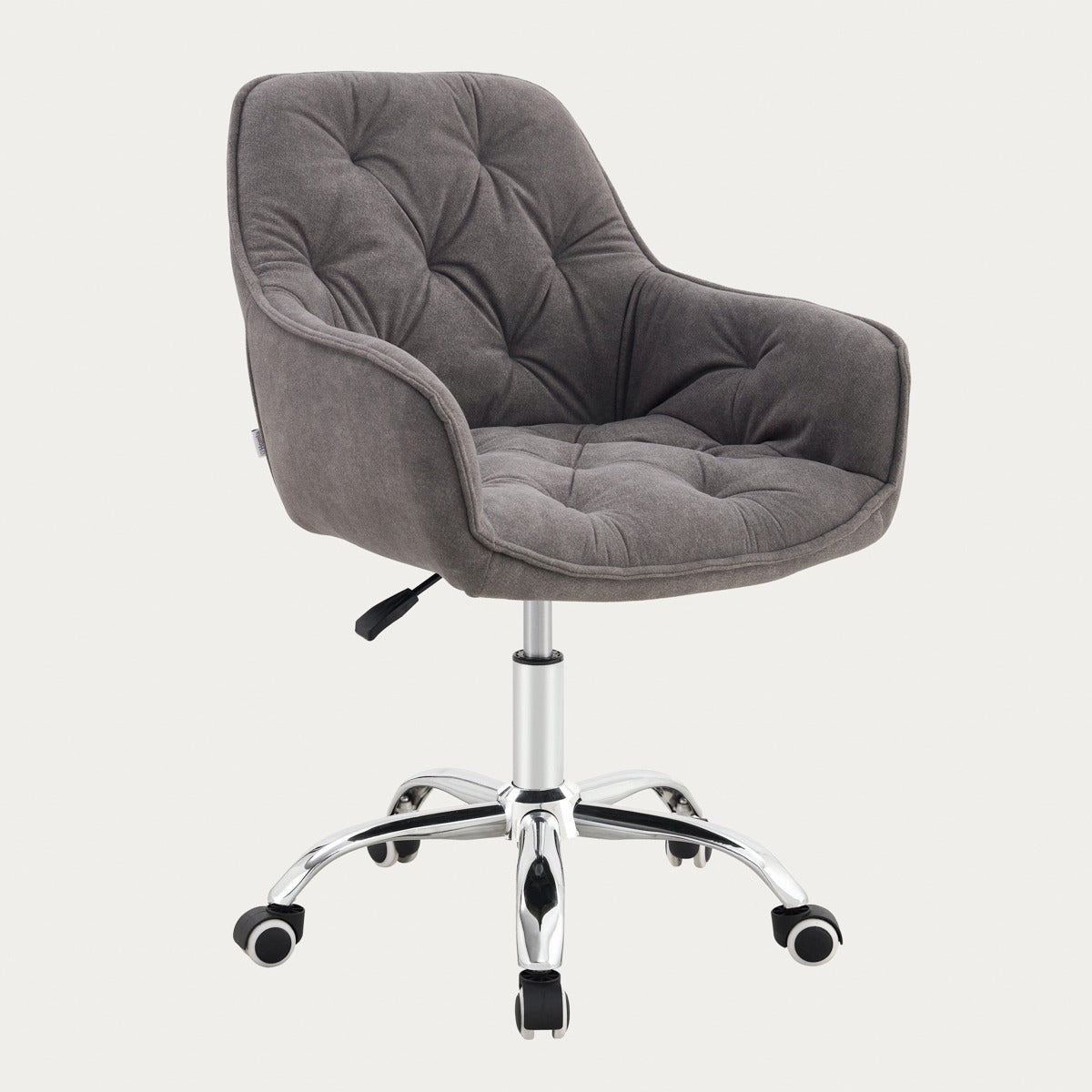 FUSSY armchair in swivel fabric grey 57x61x80-90 cm HOMLA Upholstery material other