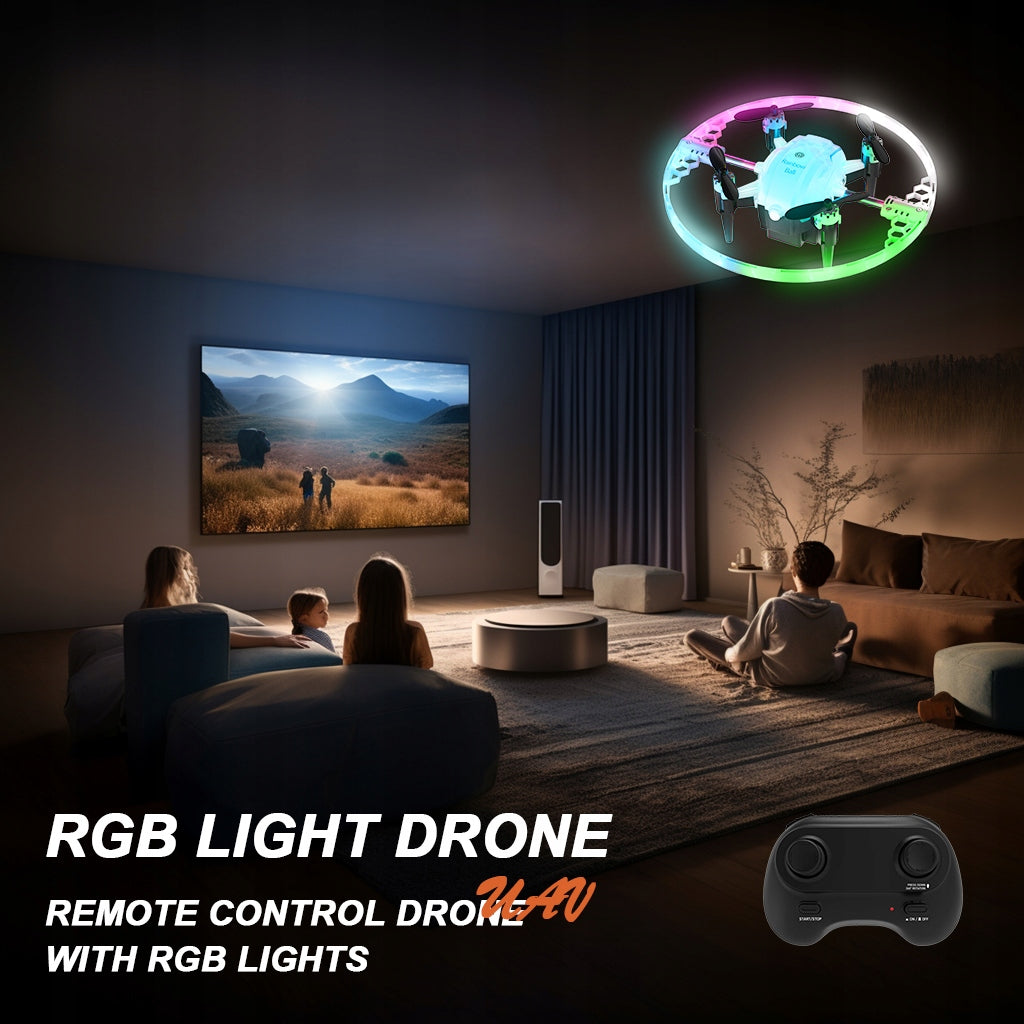 FX-41B Mini RGB Drone,360° Rotation & LED Light Display Packaging status original