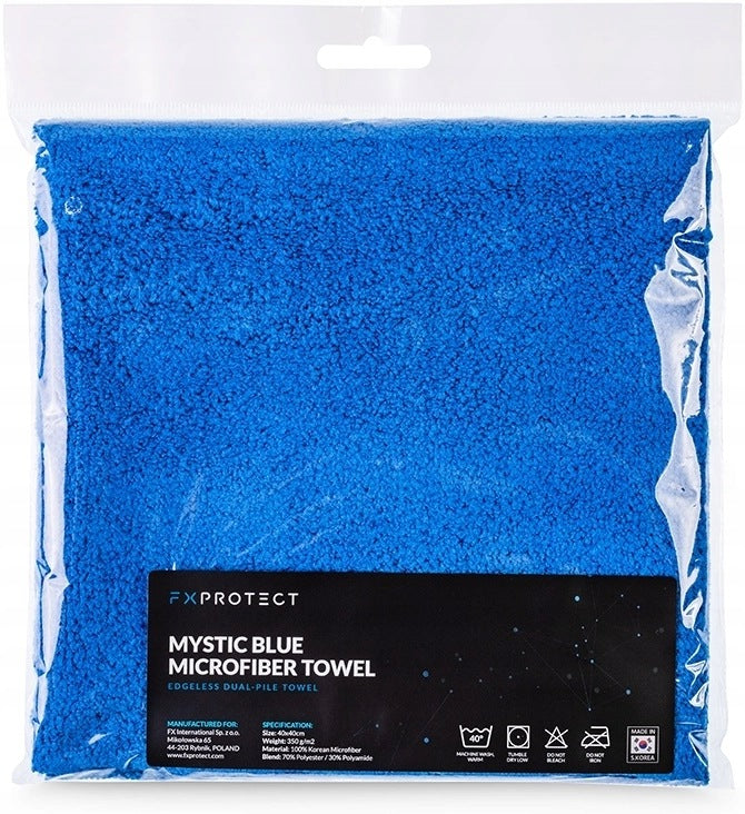 FX Protect Mystic Blue Microfiber Towel - universal microfiber without hems