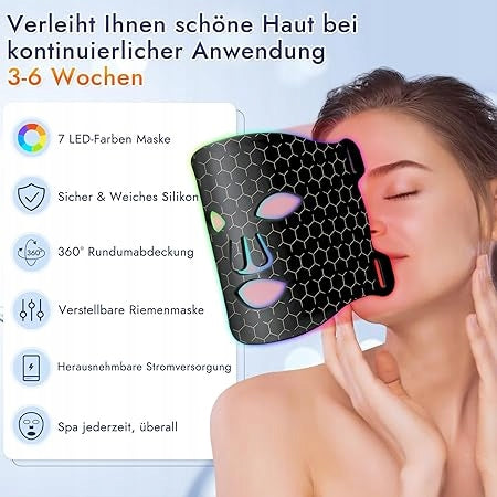 Face Mask LED 270 LED 7 Colors Anti-Aging USB Remote Control Packaging status original