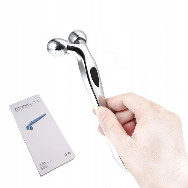 Face Roller Massager Firming Body Relaxation Roller 3D Silver