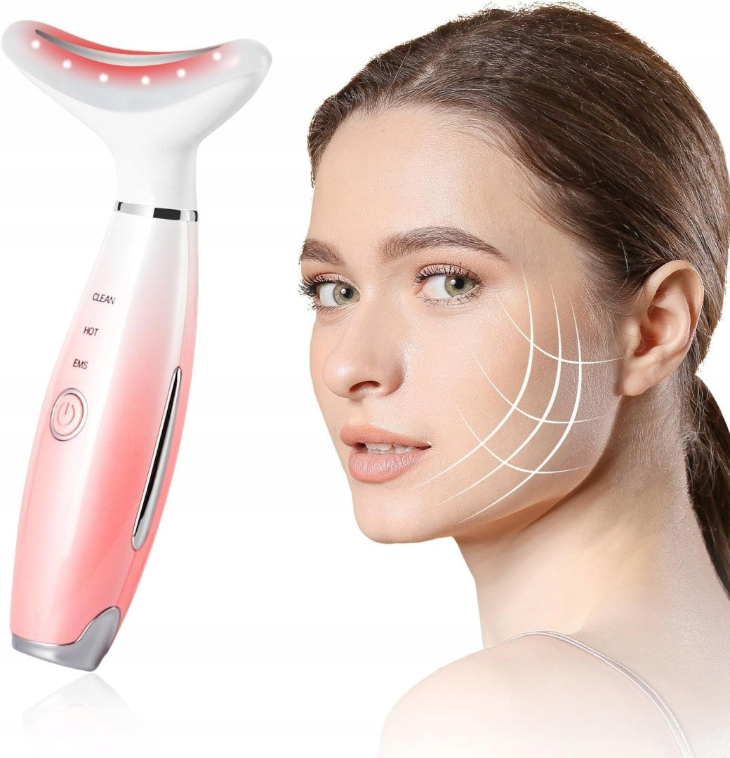 Face massager lifting modeling massage heating EMS photon therapy le Batteries included yes
