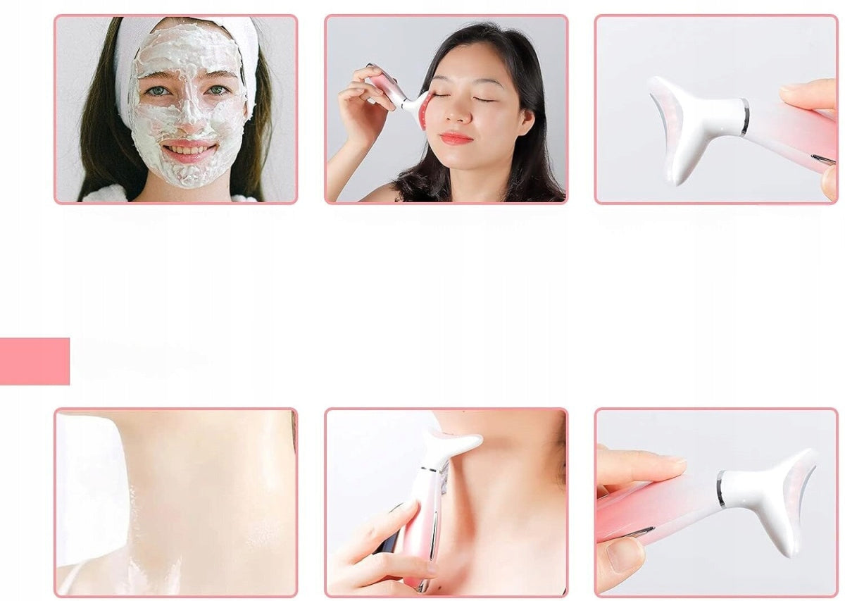 Face massager lifting modeling massage heating EMS photon therapy le Brand no brand