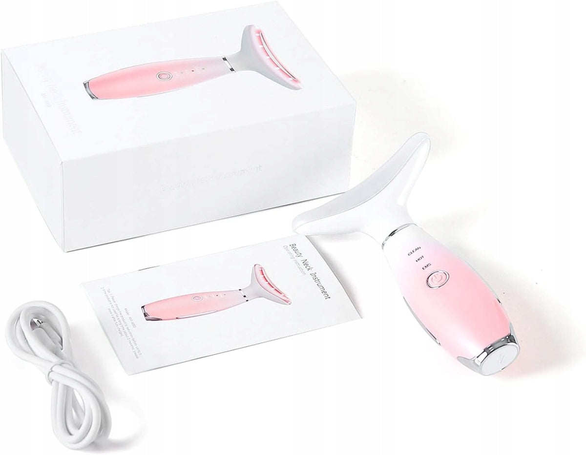 Face massager lifting modeling massage heating EMS photon therapy le