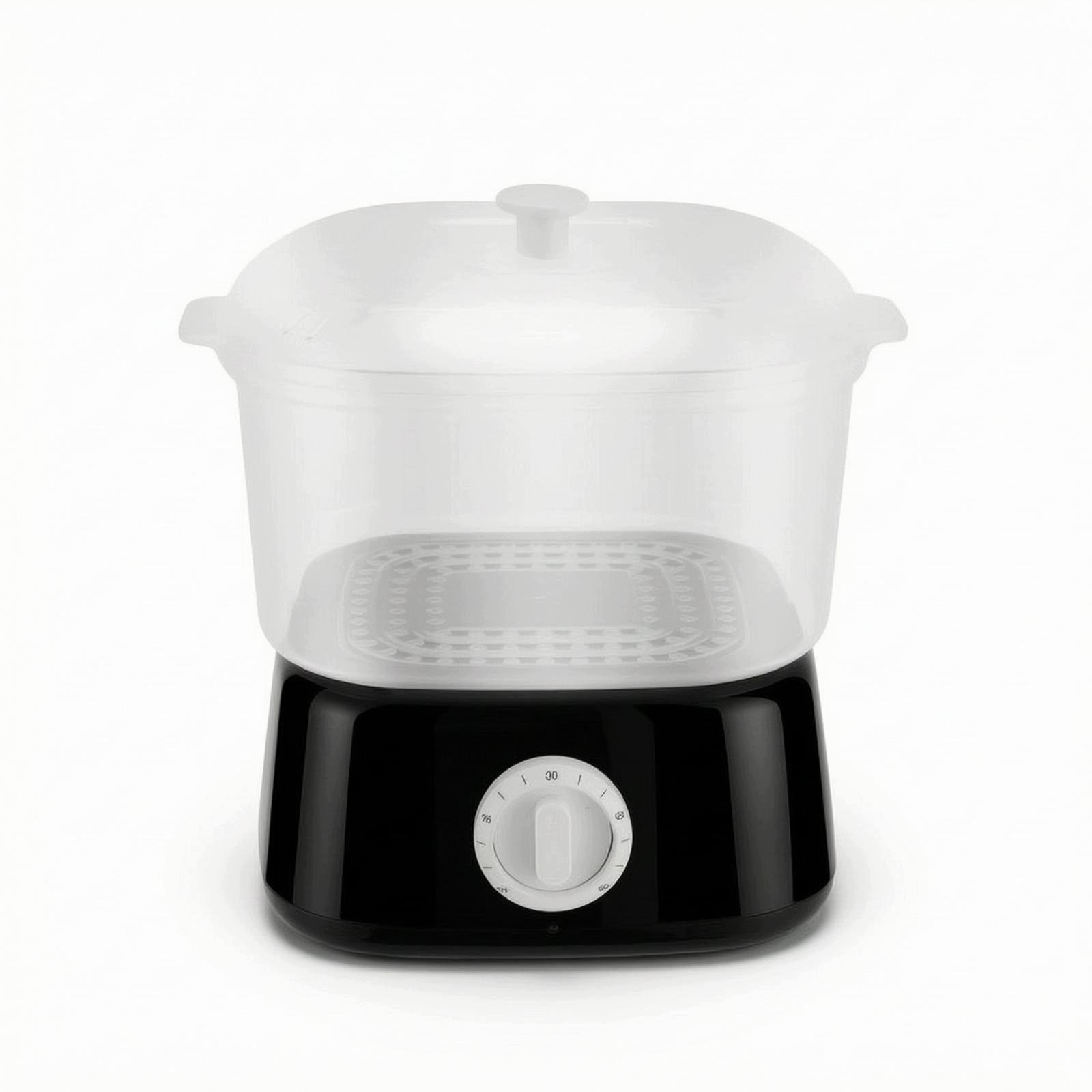 Facial Steamer Pot Compact Heating Pot with Tray Easy Storage Black Eu Plug