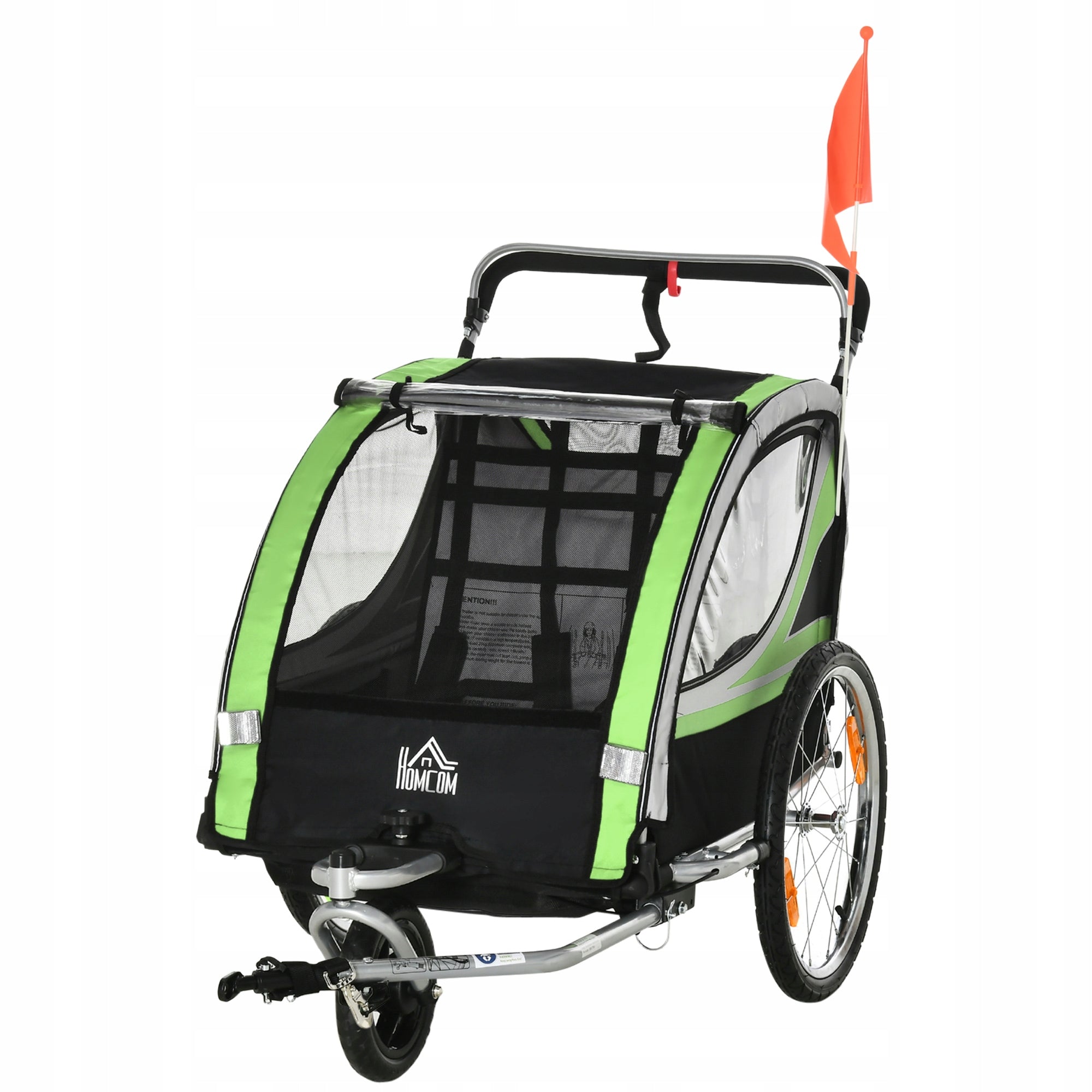 Fahrradanhänger 2-in-1 for children with 5-point seat belt, no