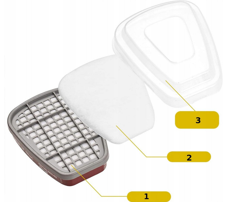 Falon-Tech paint mask half mask dust mask + filters set Medical device no