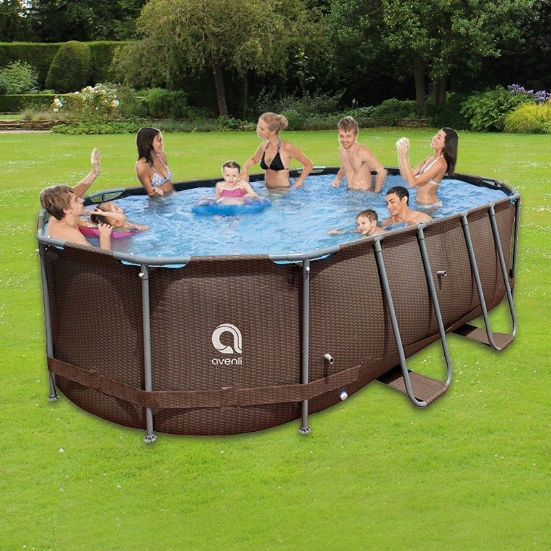 Family Pool JILONG 427x275x100CM Garden Durable Framed Summer Solid Height 100 cm