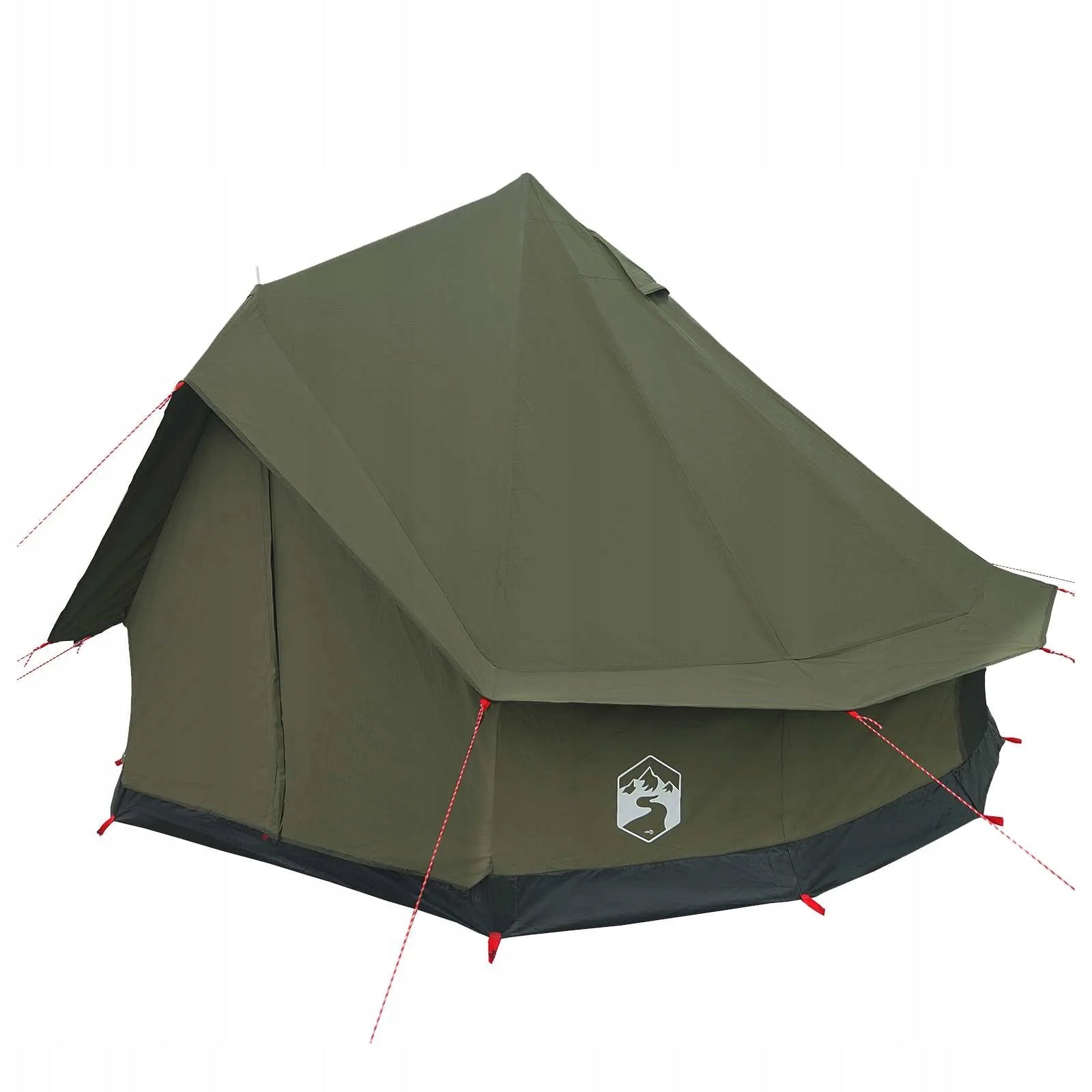 Family Tent Green Military 6-Person Polycotton Brand VidaXL