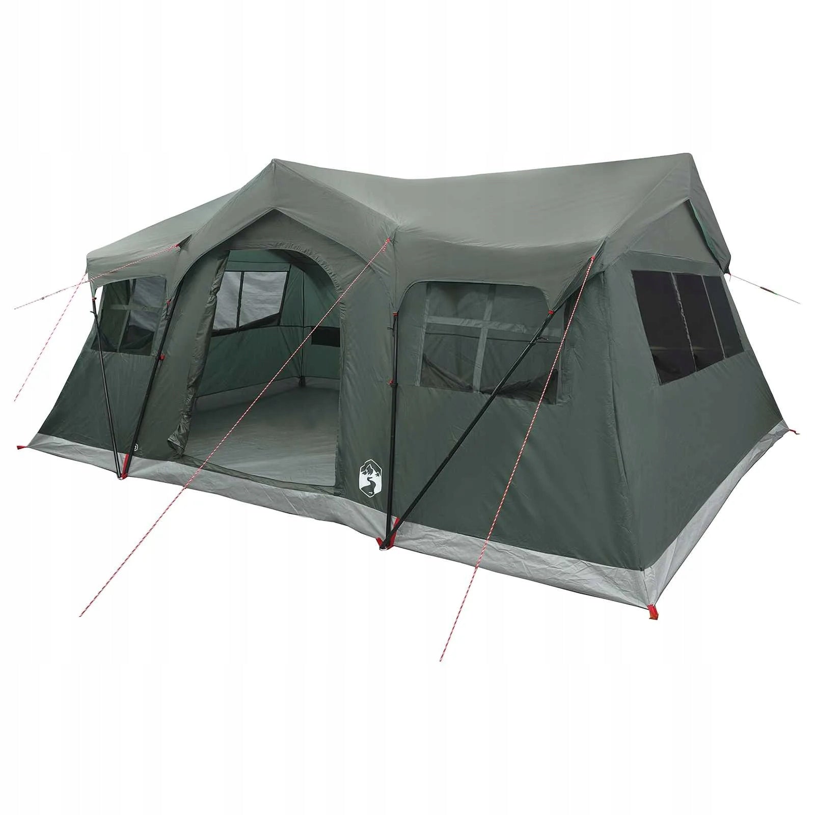 Family Tent with Roof Military Green 487 x 340 x 216 cm