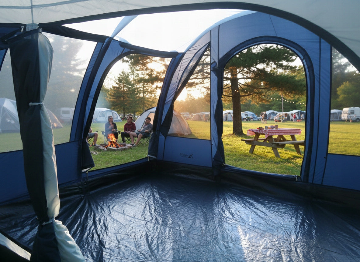 Family tent BORNEO XXL 5 persons 5000mm Integrated floor Black cabins Kind family