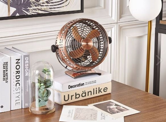 Fan Desk Fan Table Copper Quiet Powerful 15W Model WENTYLATOR BIURKOWY 15W MIEDZIANY VO1940