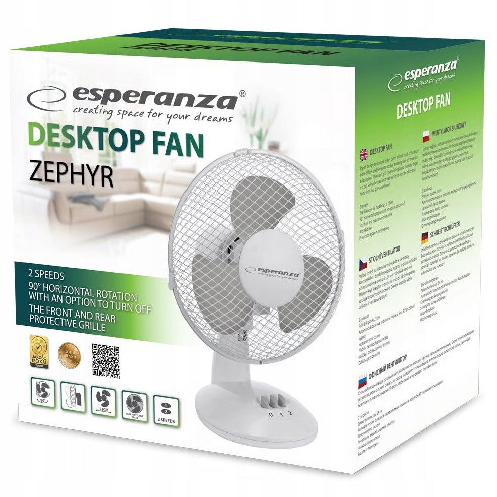 Fan ESPERANZA Zephyr desk 23cm Fan type table