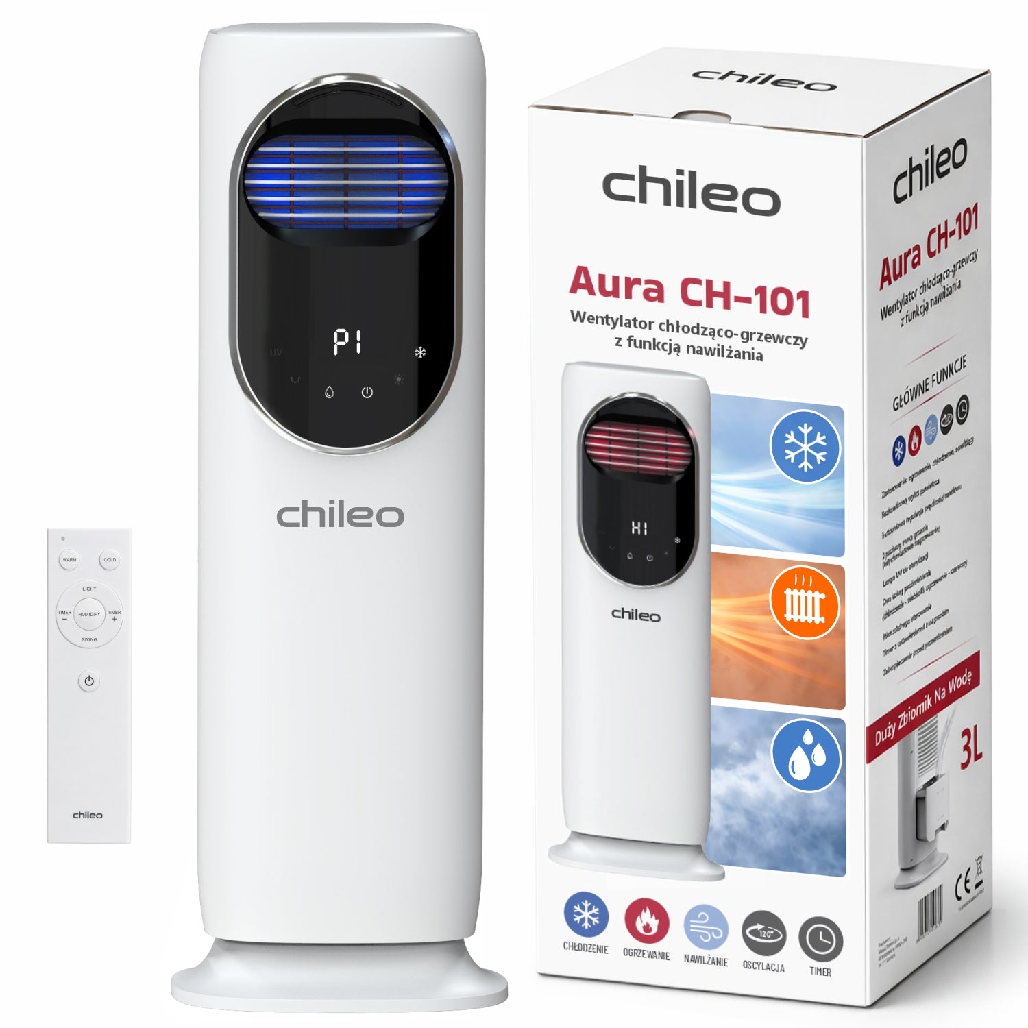Fan Heating Cooling Humidification CHILEO AURA CH-101