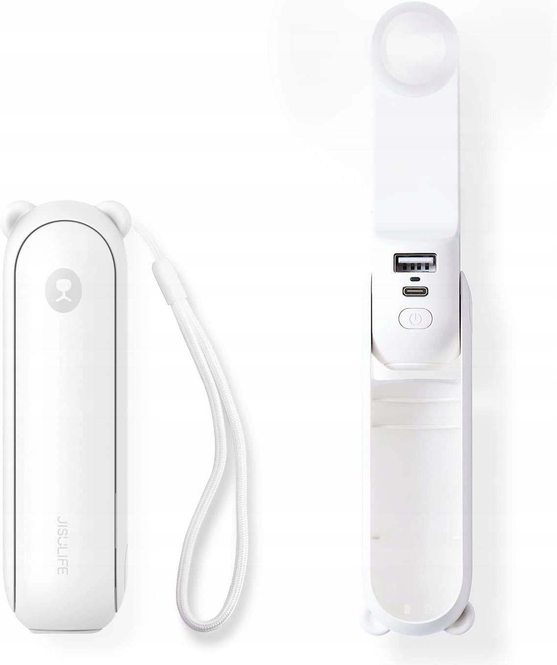 Fan Windmill Handheld Portable Pocket White Mini JISULIFE
