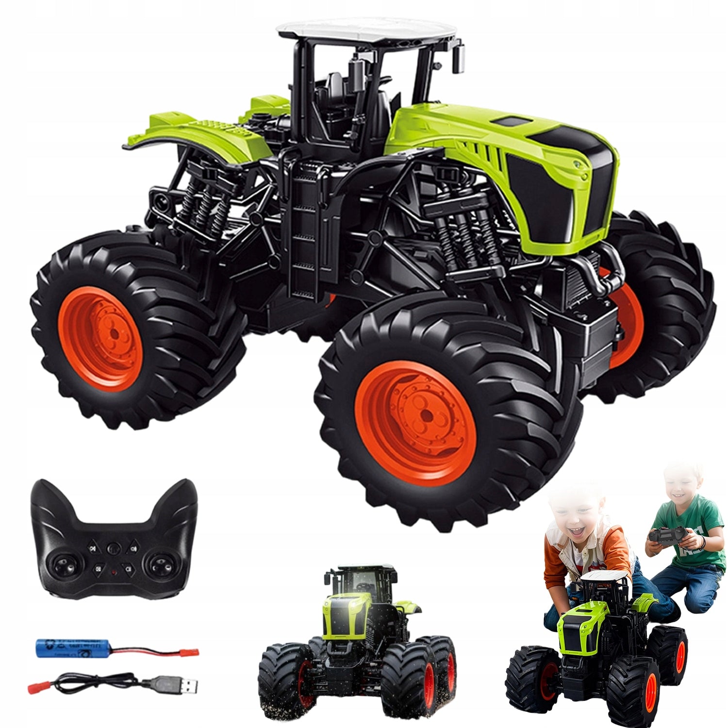 Farm Tractor Rc Remote Controlled Large Tractor 6-Channel Remote Control Toy