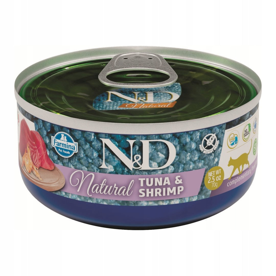 Farmina N&D Cat Natural 70g Wet Cat Food Tuna Shrimp