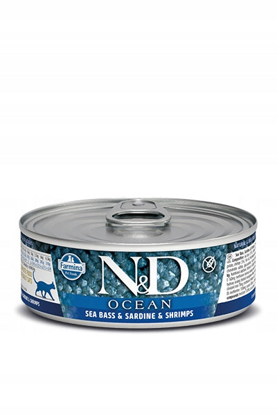 Farmina N&D Cat Ocean 70g Wet Cat Food Tuna Sardine Shrimp