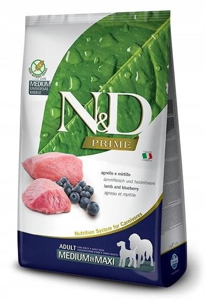 Farmina N&D Prime Canine Adult Medium&Maxi Lamb& Blueberry 12kg